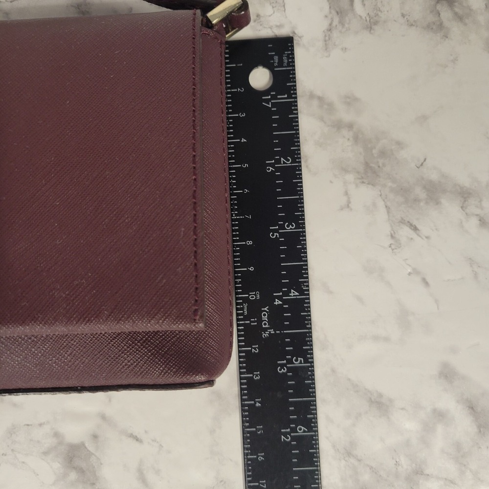 Kate Spade Newbury Lane Sally Turn Lock Crossbody Purse Saffiano Leather Plum - Picture 9 of 16